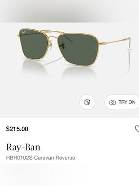 Ray-Ban Gold Frame Sunglasses- Caravan Reverse